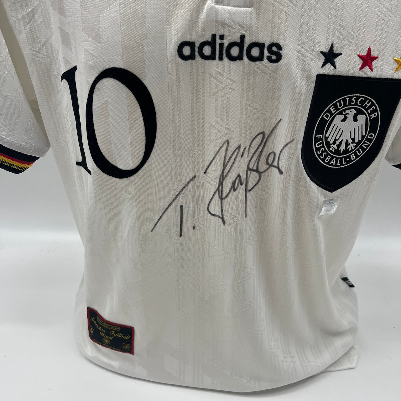 Deutschland Repro Trikot Thomas Häßler signiert DFB Neu Autogramm M