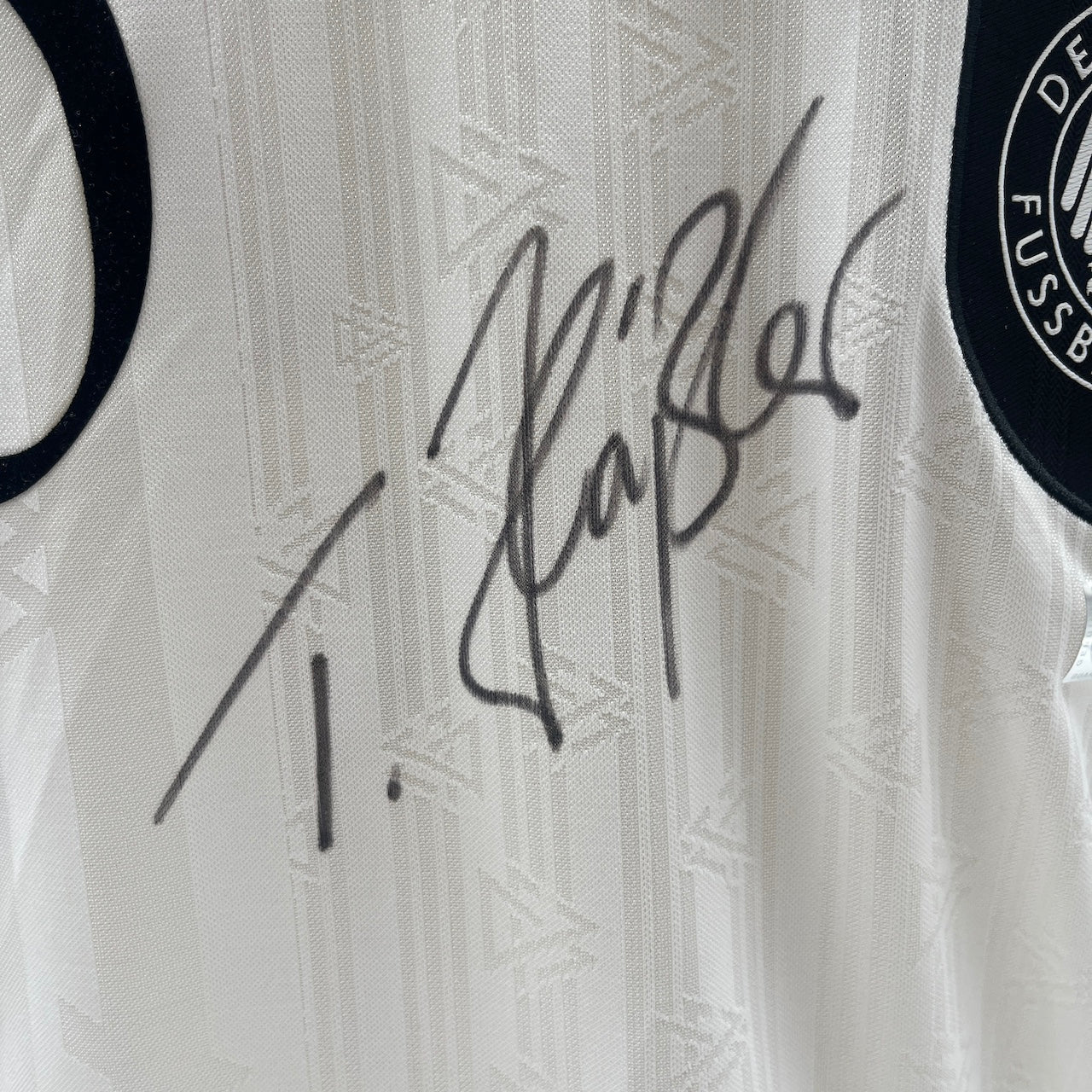 Deutschland Repro Trikot Thomas Häßler signiert DFB Neu Autogramm M