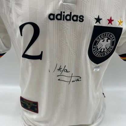 Deutschland Repro Trikot Stefan Reuter signiert DFB Neu Autogramm S