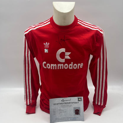 Bayern München Trikot Hans Dorfner signiert Autogramme Adidas M