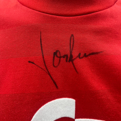 Bayern München Trikot Hans Dorfner signiert Autogramme Adidas M