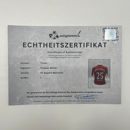 Bayern München Trikot Thomas Müller signiert Autogramme Adidas L