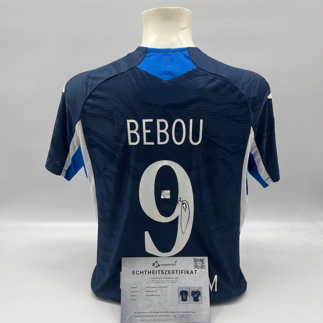 TSG Hoffenheim Authentic-Trikot Ihlas Bebou + Teamsigniert Autogramm neu L