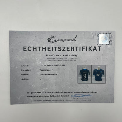 TSG Hoffenheim Authentic-Trikot Ihlas Bebou + Teamsigniert Autogramm neu L