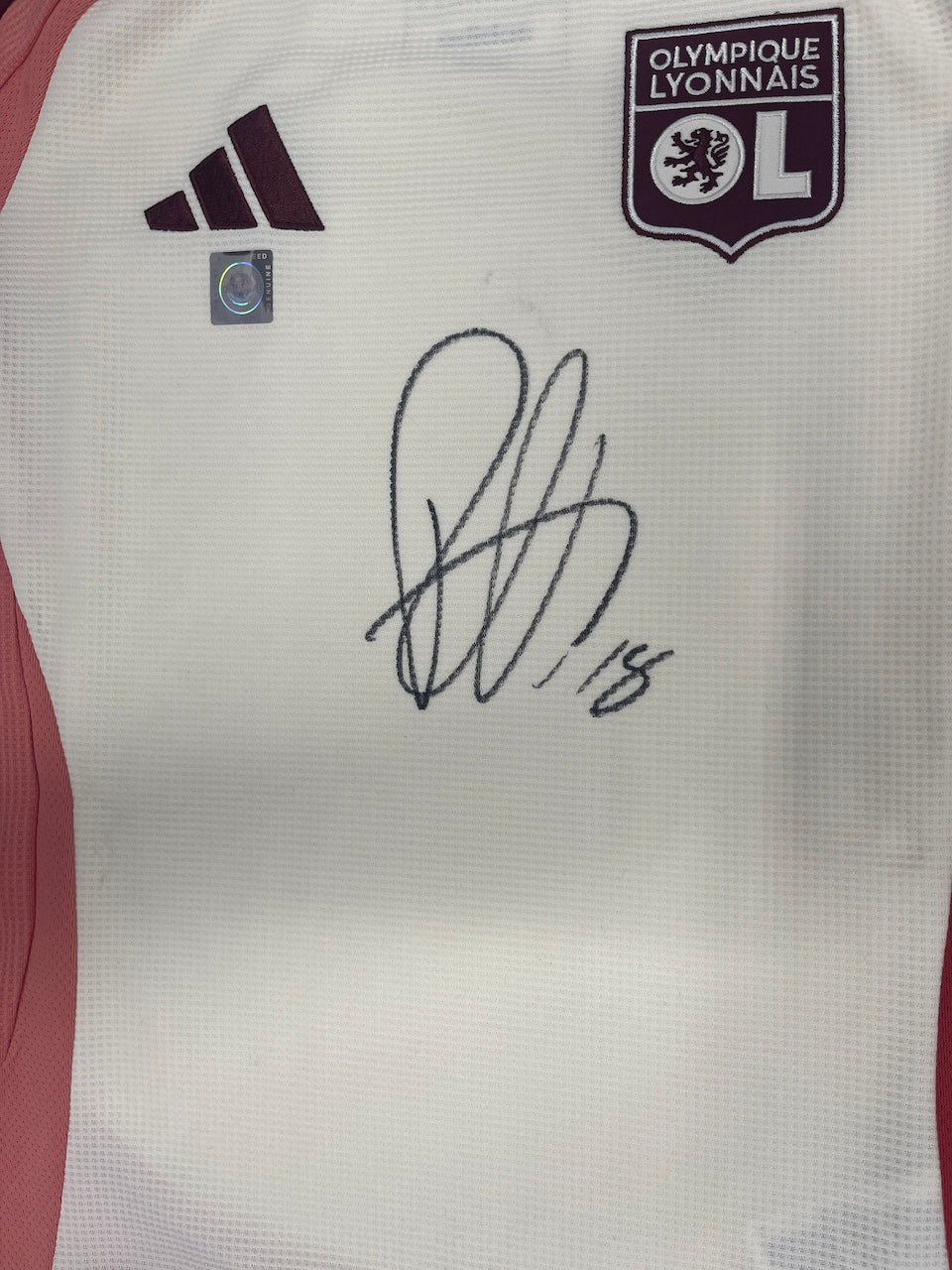 Olympique Lyon Trikot Rayan Cherki signiert im Rahmen COA Adidas Fußball 128