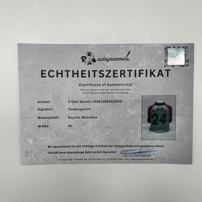 Bayern München Trikot 1998/1999/2000 Teamsigniert Bundesliga COA Adidas XL neu