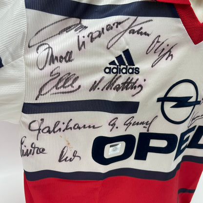 Bayern München Trikot 1998/1999/2000 Teamsigniert Bundesliga COA Adidas weiß L