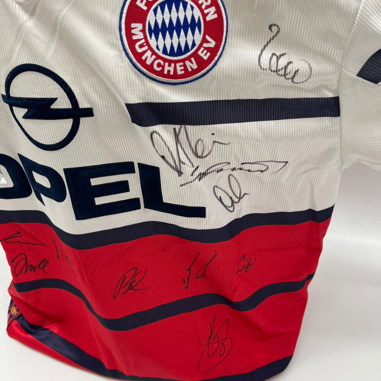 Bayern München Trikot 1998/1999/2000 Teamsigniert Bundesliga COA Adidas XL weiß