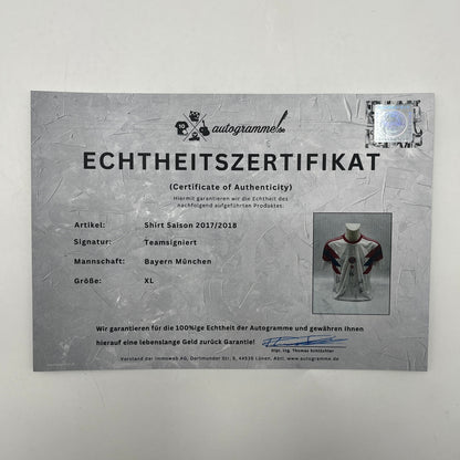 Bayern München Shirt 2017/2018 Teamsigniert Bundesliga COA neu XL
