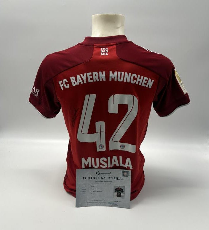 Bayern München Trikot Jamal Musiala signiert Autogramm Adidas COA neu S
