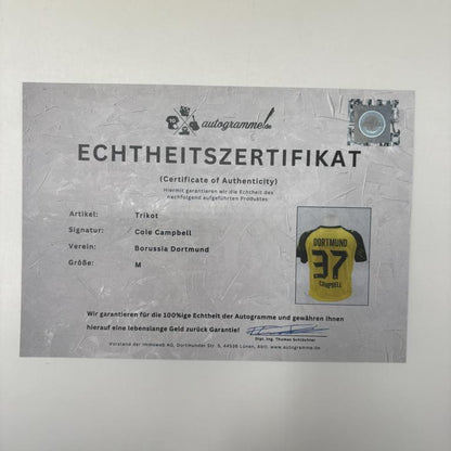 Borussia Dortmund Trikot Cole Campbell signiert BVB Puma M
