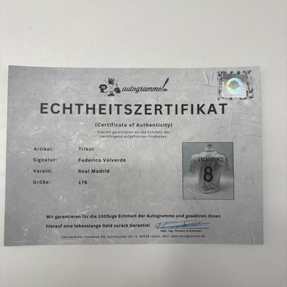 Real Madrid Trikot Federico Valverde signiert Autogramm Adidas COA 176