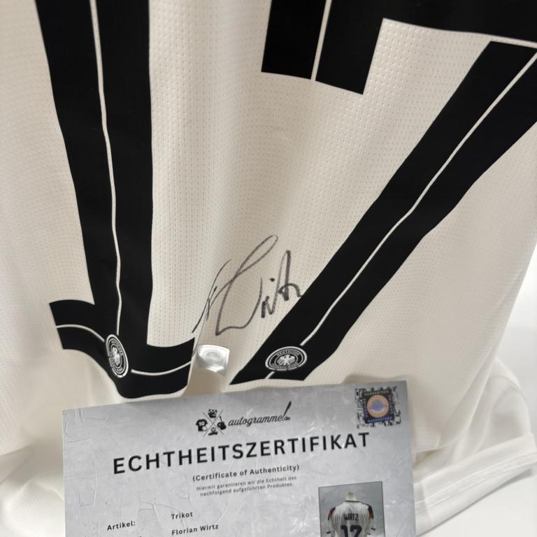 DFB Trikot Florian Wirtz signiert Adidas COA Deutschland Autogramm XL