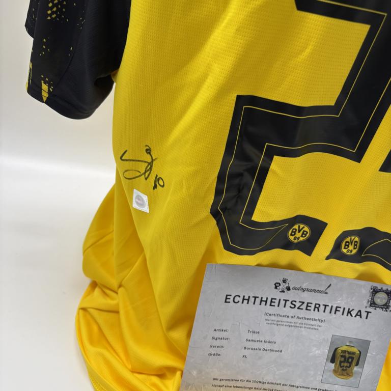 Borussia Dortmund Trikot Samuele Inácio signiert BVB Puma XL