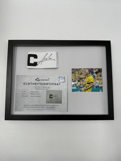 Kapitänsbinde Waldemar Anton signiert im Rahmen Borussia Dortmund neu COA