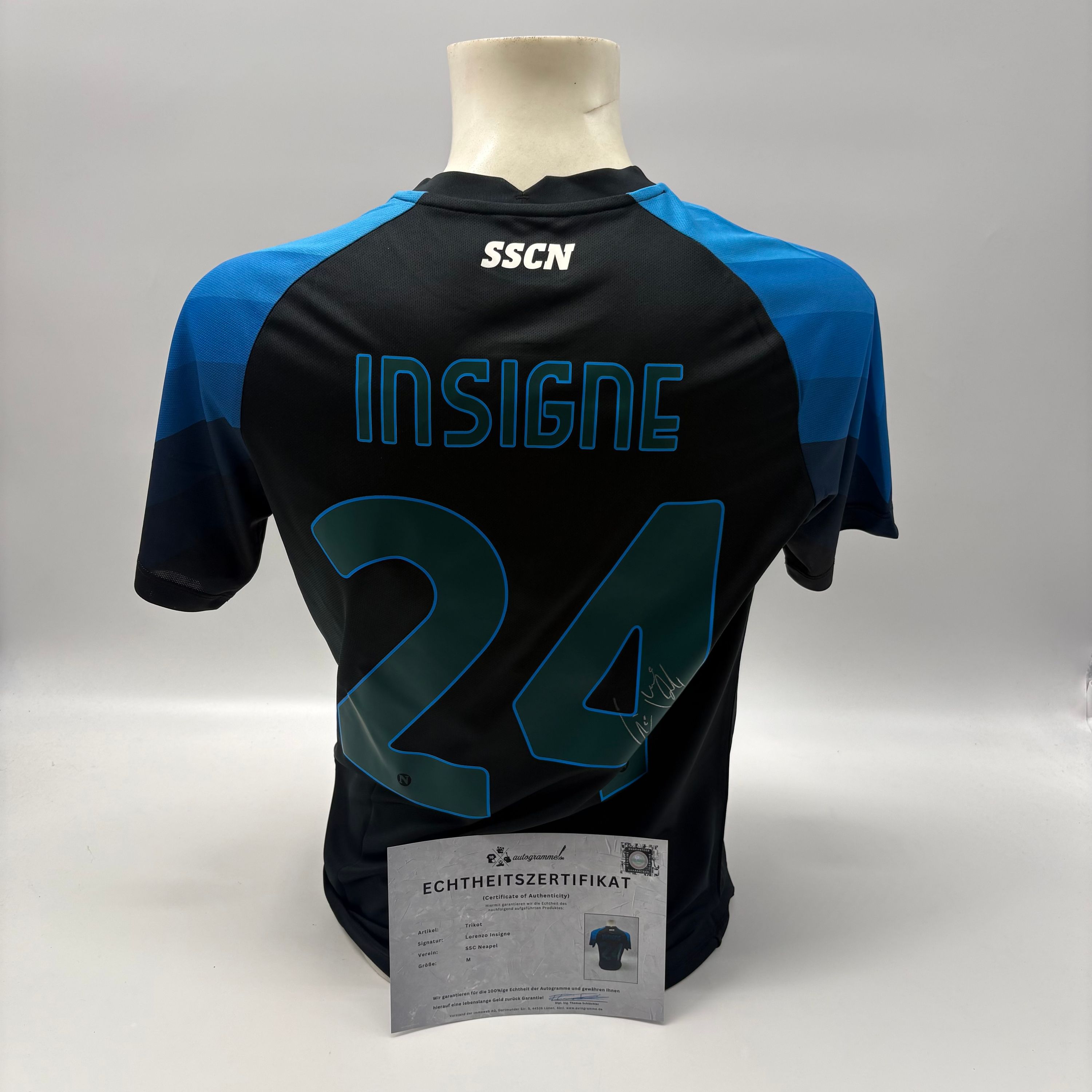 SSC Neapel Trikot Lorenzo Insigne signiert Italien Autogramm Fußball M