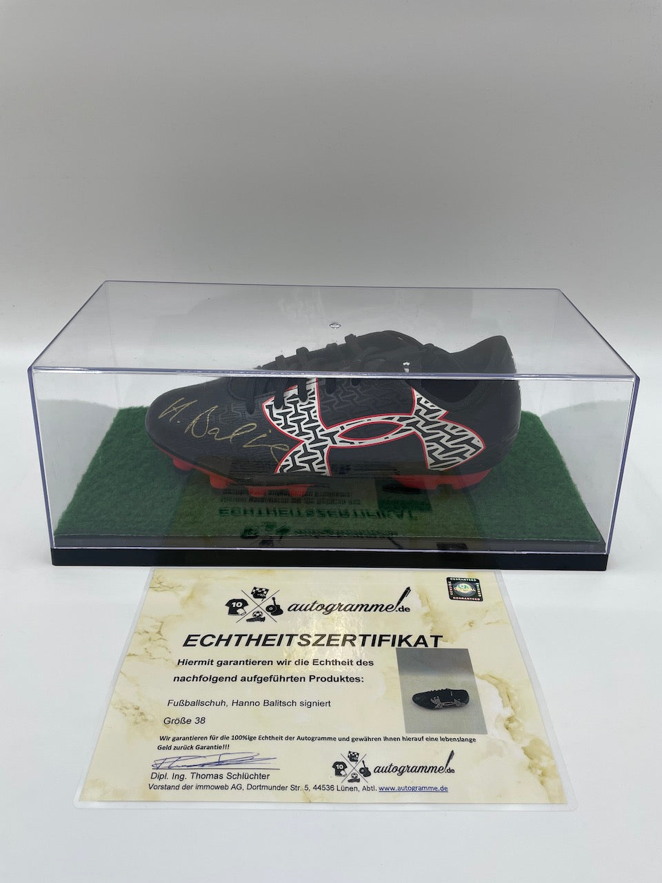 Football shoe Hanno Balitsch signed Football Hannover 96 Bundesliga Coa Schuh