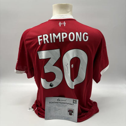 Liverpool FC Trikot Jeremie Frimpong signiert Autogramm Adidas COA XL