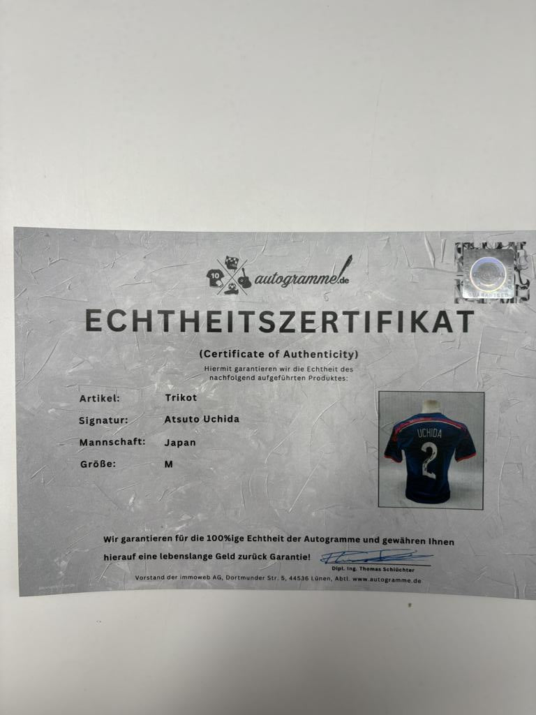 Japan Trikot Atsuto Uchida signiert Autogramm Puma COA M