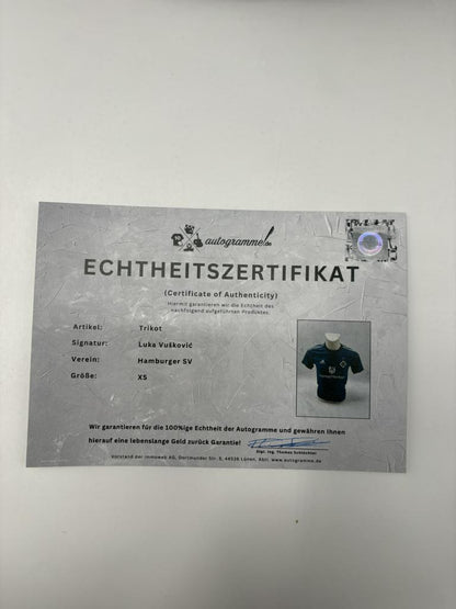 Hamburger SV Trikot Luka Vušković signiert Autogramm Adidas HSV XS