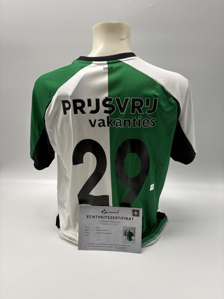 Feyenoord Rotterdam Trikot Santiago Giménez signiert Autogramm COA L