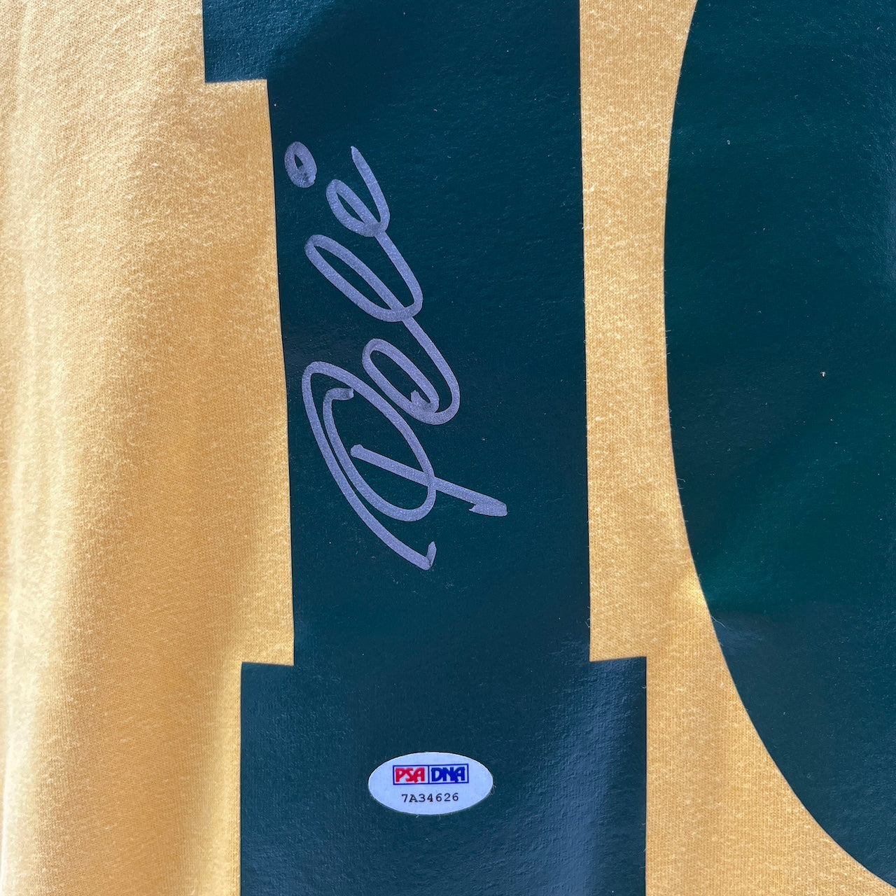 Brasilien Repro Trikot Pele signiert Unterschrift Autogramm COA M neu