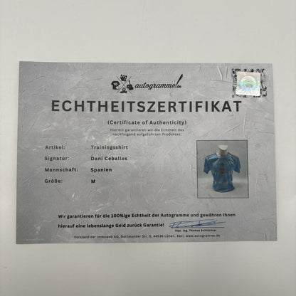 Spanien Trainingsshirt Dani Ceballos signiert Adidas COA Autogramm M