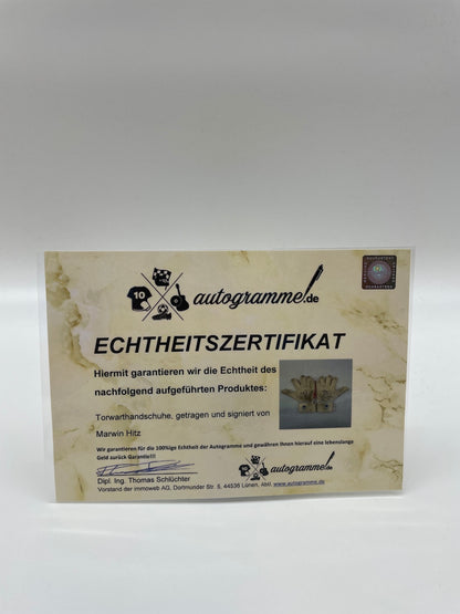 Torwarthandschuhe Marvin Hitz getragen + signiert Autogramm Dortmund Matchworn
