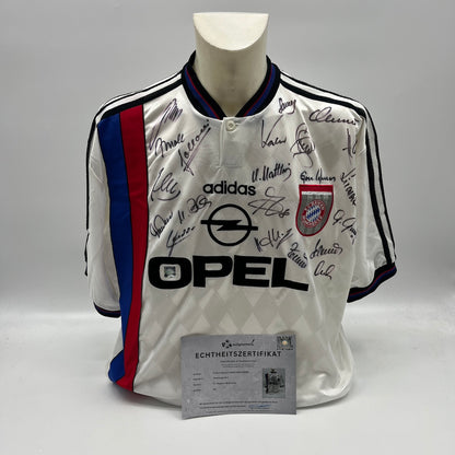 Bayern München Trikot 1996/1997/1998 Teamsigniert neu Bundesliga COA Adidas XL