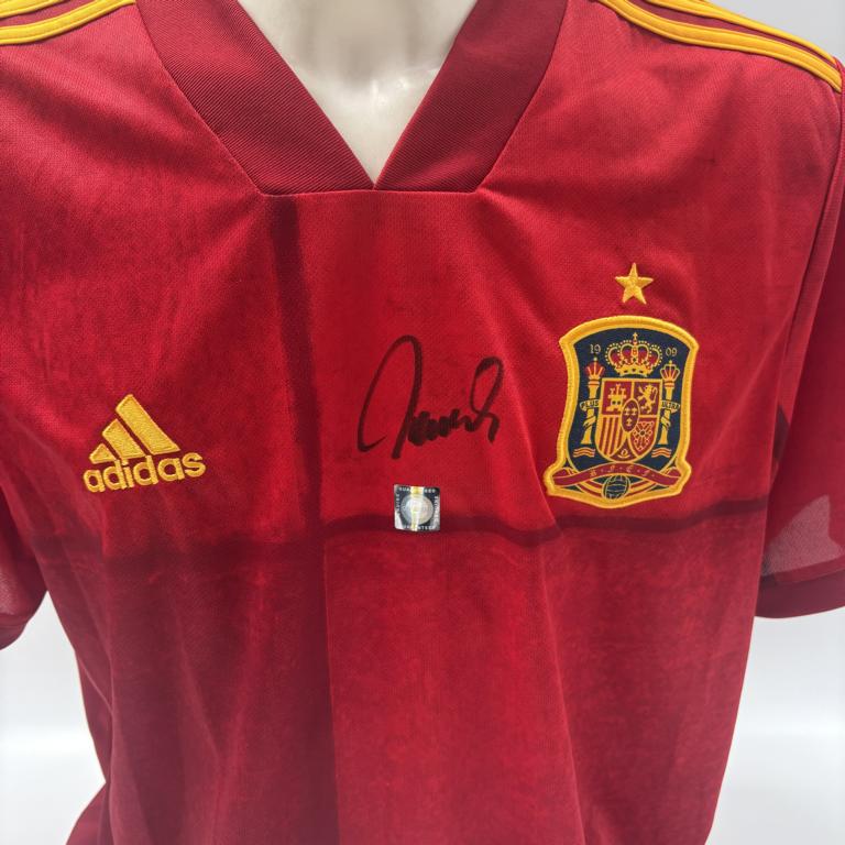 Spanien Trikot Fernando Torres signiert Adidas COA Autogramm XL