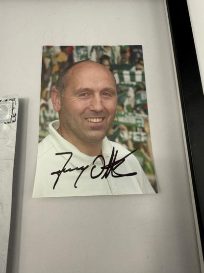 Kapitänsbinde Jonny Otten signiert im Rahmen Werder Bremen COA Fußball