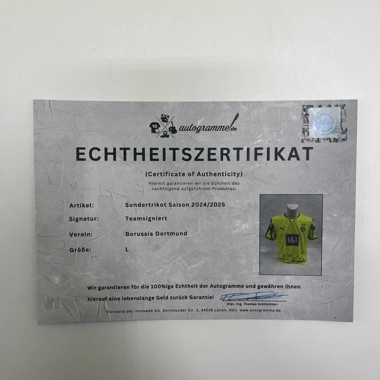 BVB Sondertrikot 2024/2025 Teamsigniert Borussia Dortmund Puma L