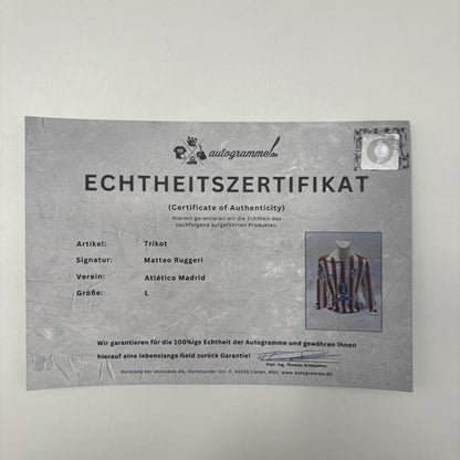 Atletico Madrid Trikot COA Matteo Ruggeri signiert Autogramm Nike L