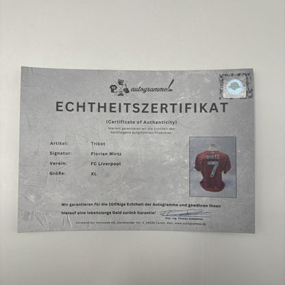 FC Liverpool Trikot Florian Wirtz signiert Adidas COA Autogramm XL