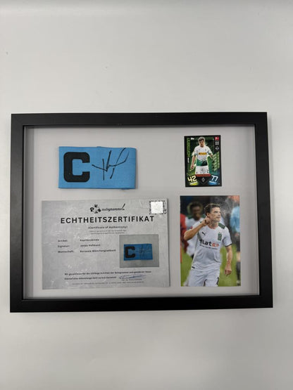 Kapitänsbinde Jonas Hofmann signiert im Rahmen Borussia Mönchengladbach Autogramm