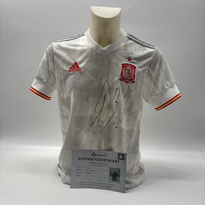 Spanien Trikot Alvaro Carerras signiert COA Autogramm neu M