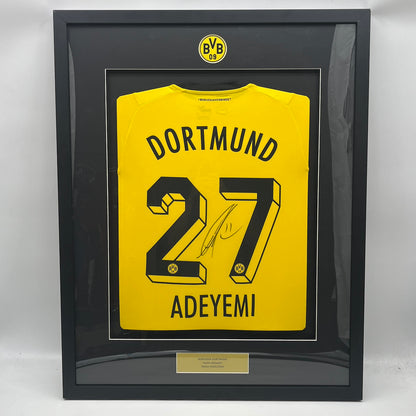 Borussia Dortmund Trikot Karim Adeyemi signiert im Rahmen Puma COA BVB