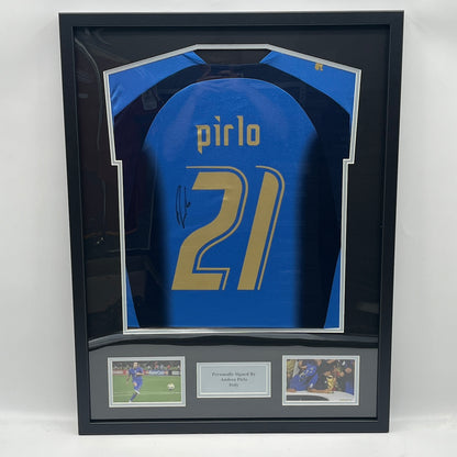 Italien Trikot Andrea Pirlo signiert im Rahmen COA Puma