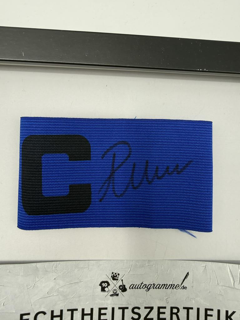 Kapitänsbinde Paul Wanner signiert im Rahmen Fc Heidenheim Autogramm