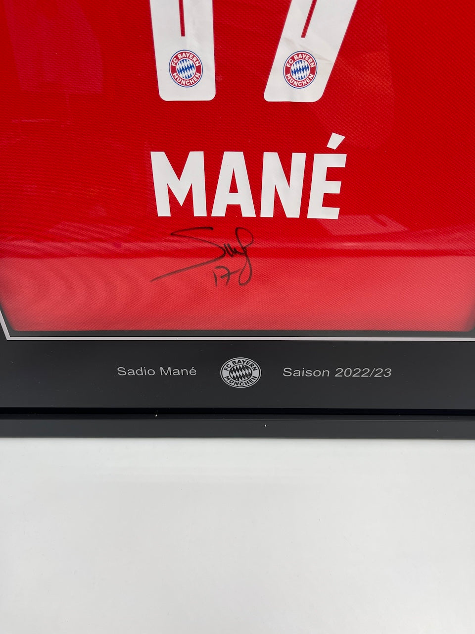 Bayern Munich jersey signed by Sadio Mane, framed with COA, Adidas brand new