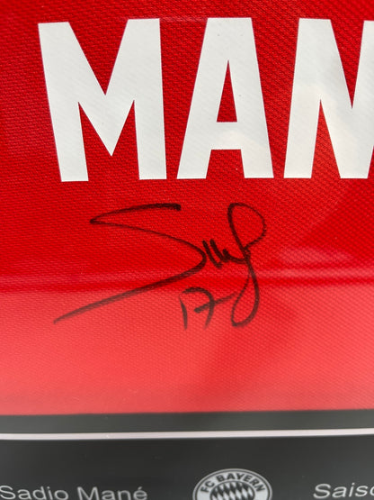 Bayern München Trikot Sadio Mane signiert im Rahmen COA Adidas neu
