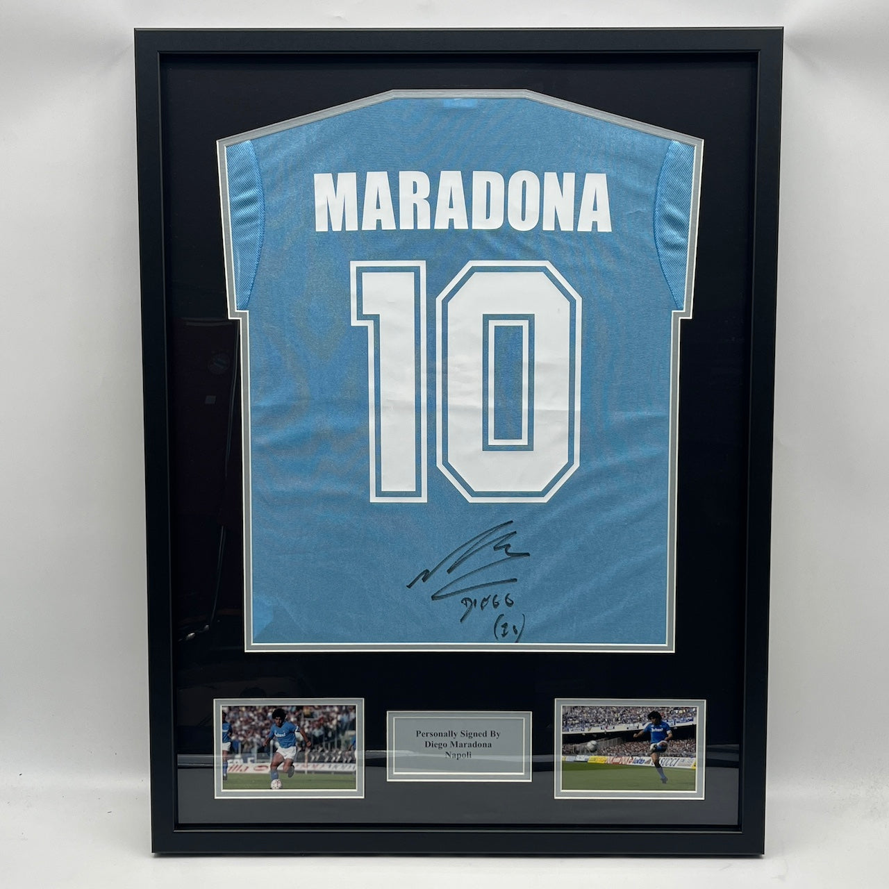 SSC Neapel Trikot Diego Maradona signiert im Rahmen COA