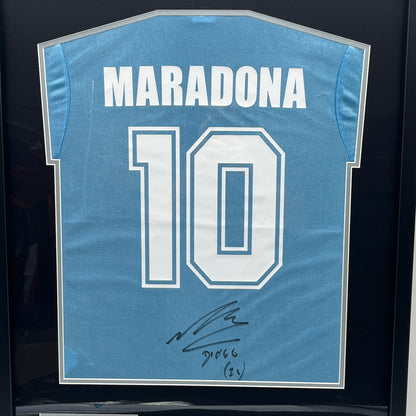 SSC Neapel Trikot Diego Maradona signiert im Rahmen COA