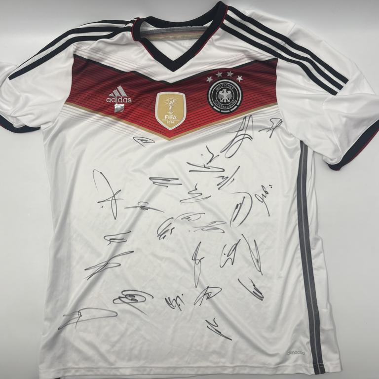Deutschland Trikot WM 2014 Teamsigniert Autogramm DFB Weltmeister Adidas XL