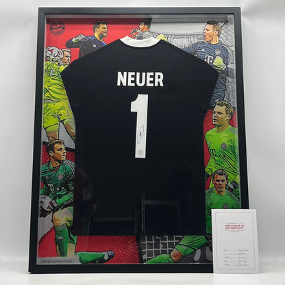 Bayern München Trikot Manuel Neuer signiert im Nielsen-Rahmen COA Adidas