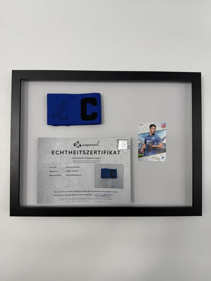 Kapitänsbinde Adam Hložek signiert im Rahmen TSG 1899 Hoffenheim COA Fußball