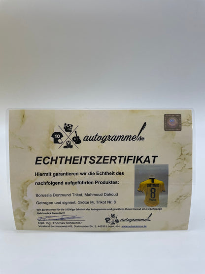Dortmund MATCHWORN Trikot getragen & signiert von Mahmoud Dahoud BVB Autogramm M