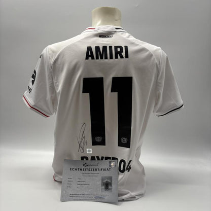 Bayer Leverkusen Trikot Nadiem Amiri signiert Castore COA Autogramm L