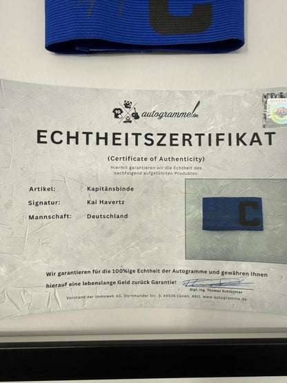 Kapitänsbinde Kai Havertz signiert im Rahmen Deutschland Autogramm COA Fußball