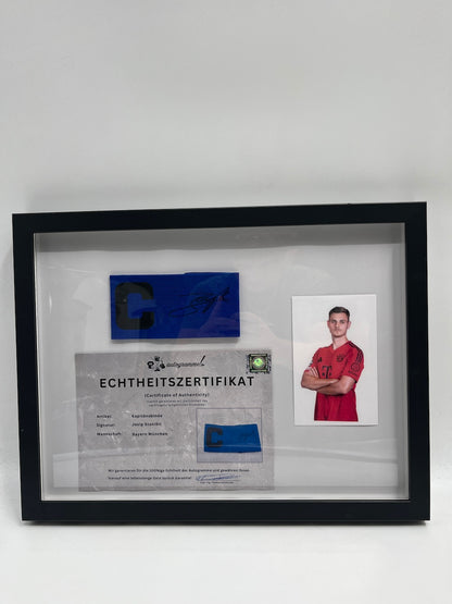 Captain's armband Josip Stanisic signed in a Bayern Munich frame autograph COA